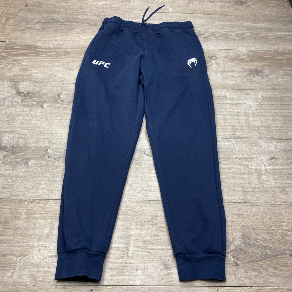Venum UFC Joggers Mens L Blue Adrenaline Fight Week Fleece MMA Sweatpants